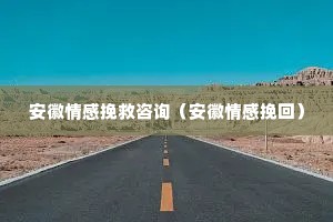 安徽情感挽救咨询（安徽情感挽回）